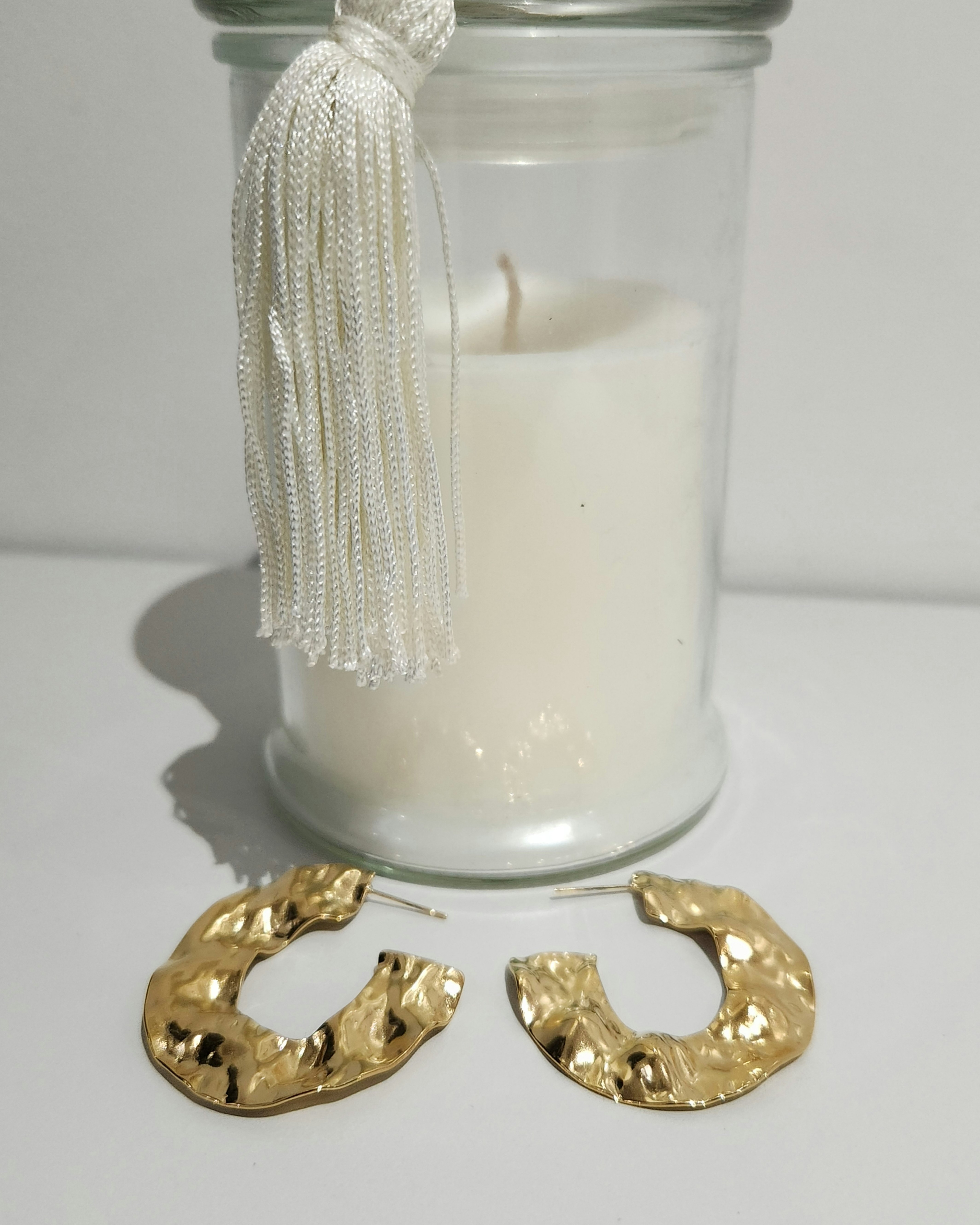 Boucle d'oreille Martelé
